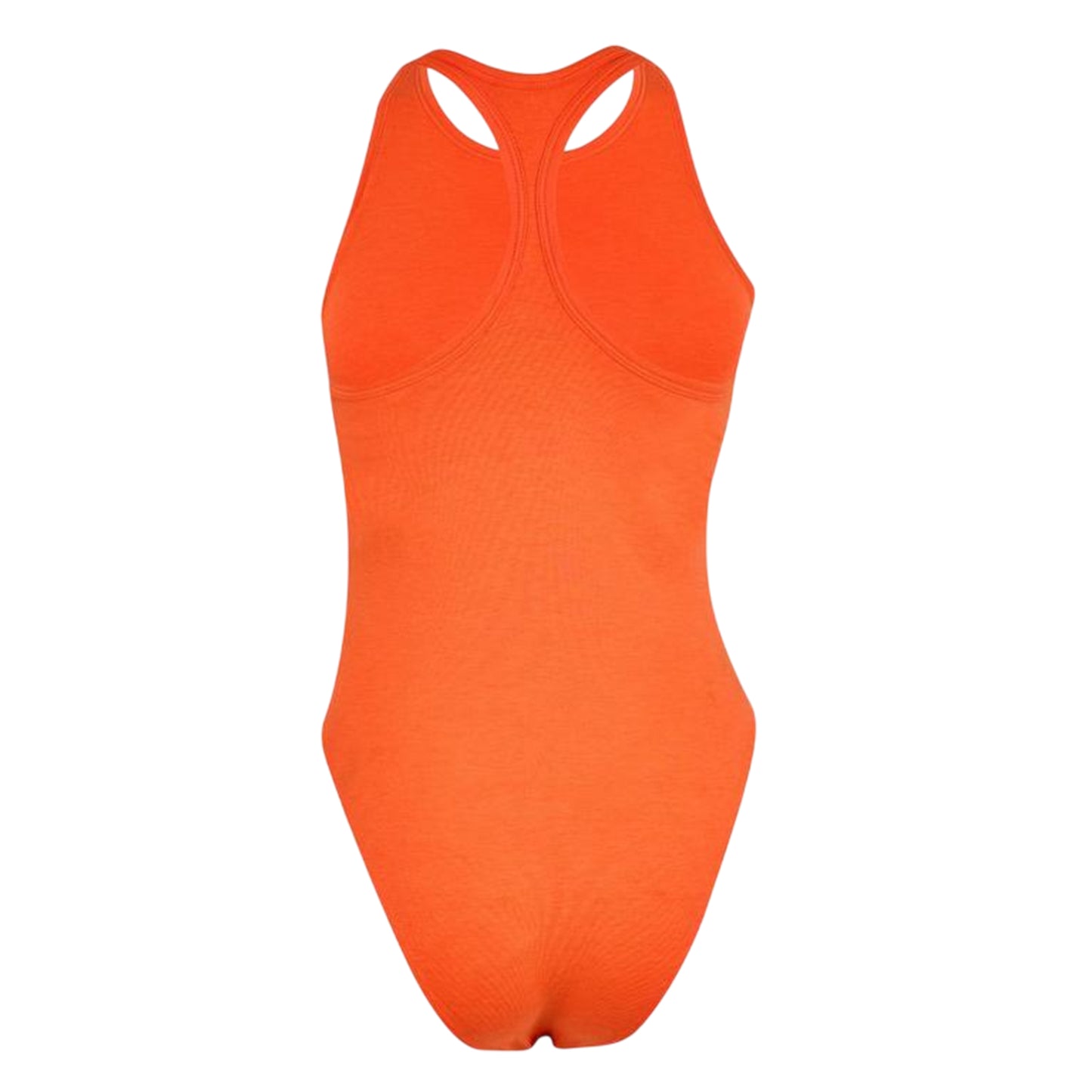 Orange - Back - Adidas Womens-Ladies 3 Stripes Cotton Twill Bodysuit
