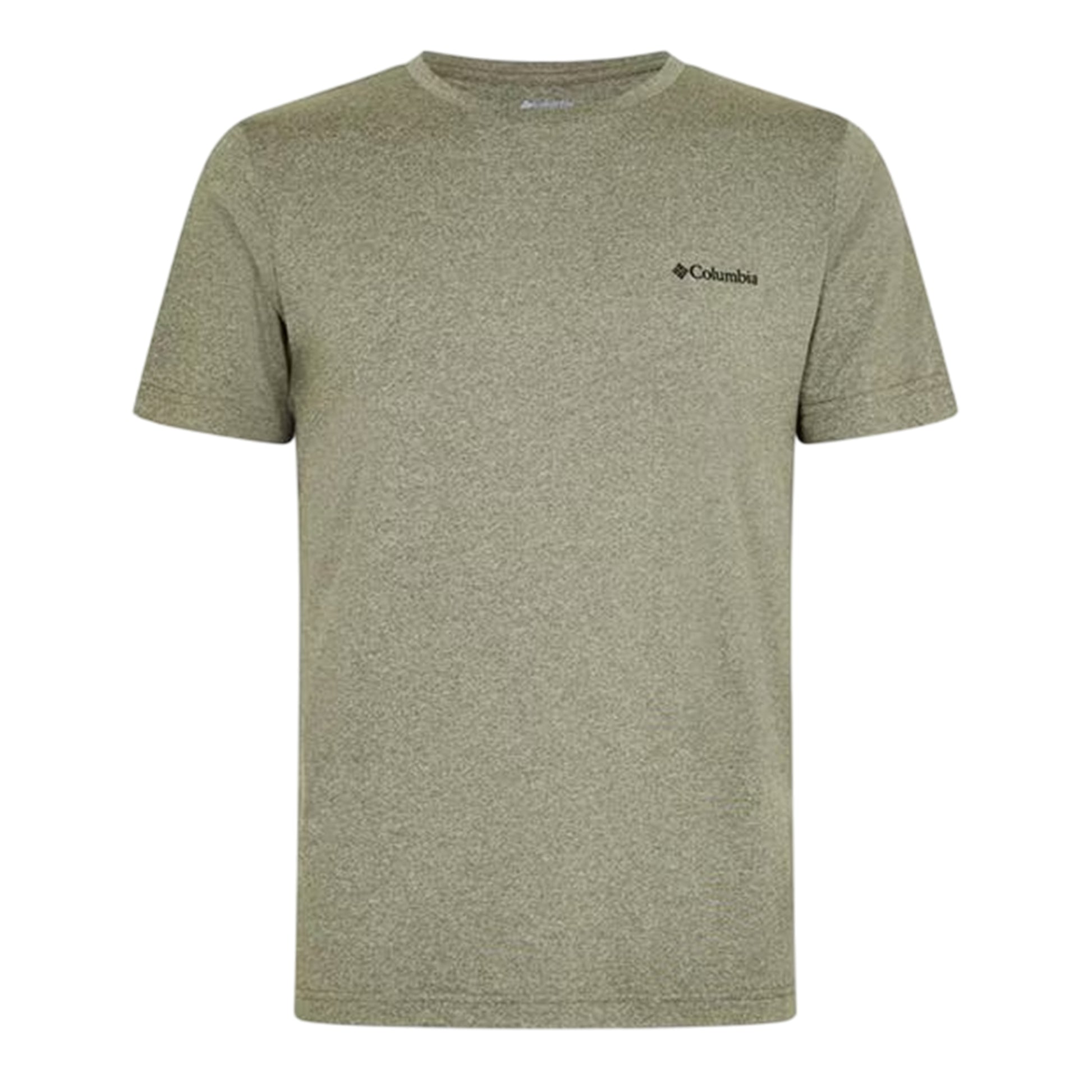 Stone Green - Front - Columbia Mens Kwick Back Print Performance Logo Regular T-Shirt