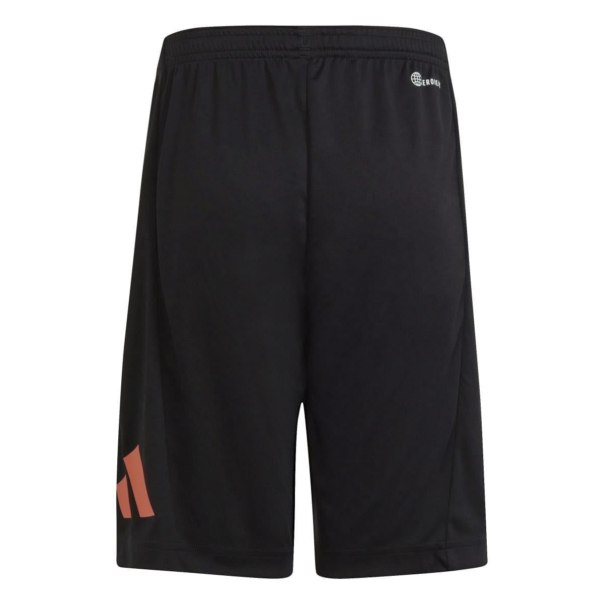 Black-Pink - Back - Adidas Boys Essentials Logo Shorts