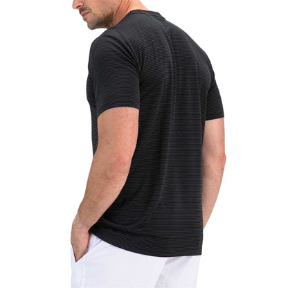 Black - Back - Sjeng Sports Mens Logo Regular Short-Sleeved Sports T-Shirt