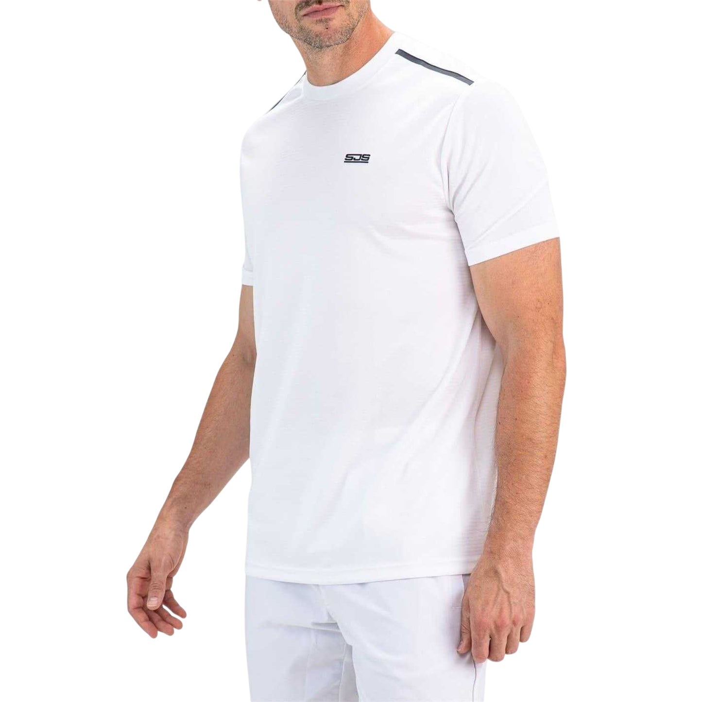 White - Front - Sjeng Sports Mens Logo Regular Short-Sleeved Sports T-Shirt