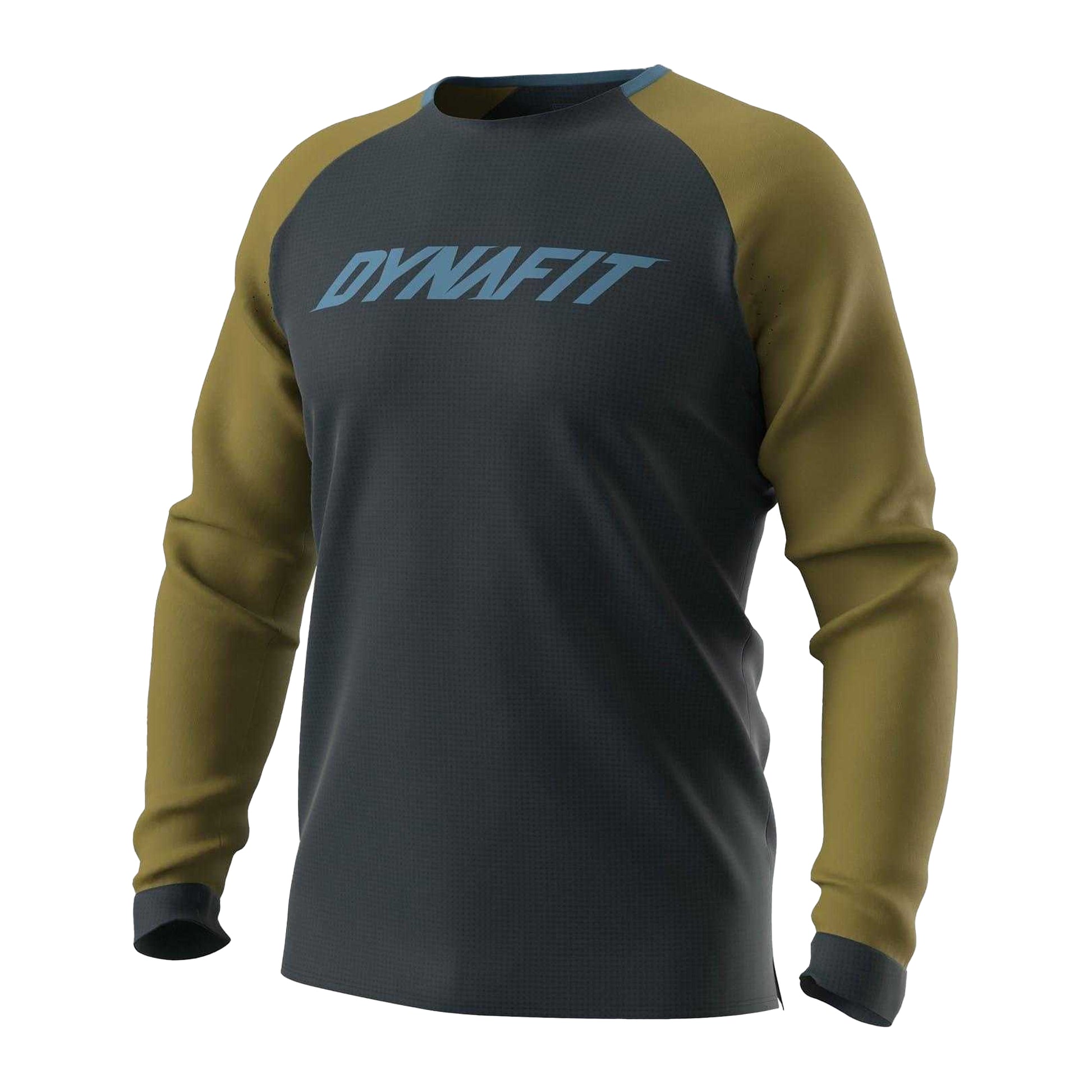 Blueberry-Army - Front - Dynafit Mens Crew Neck Long-Sleeved Athletic Top