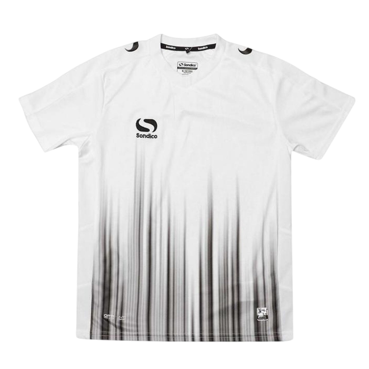 White-Black - Front - Sondico Childrens-Kids Brush Stroke Logo T-Shirt