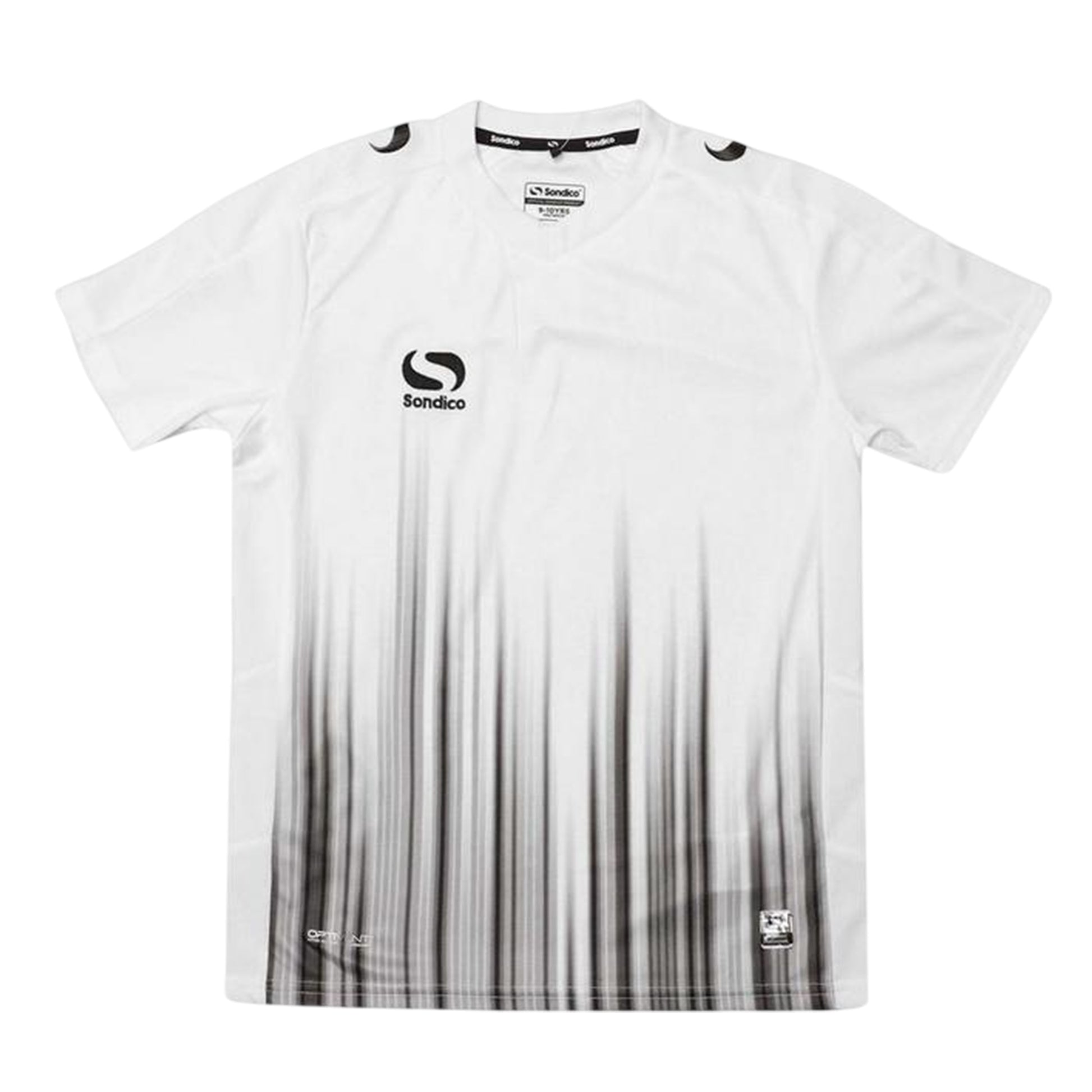White-Black - Front - Sondico Childrens-Kids Brush Stroke Logo T-Shirt