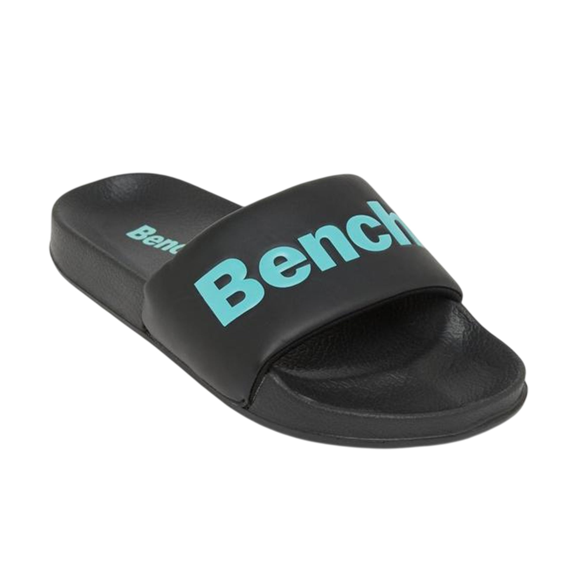 Black - Side - Bench Womens-Ladies Calypso Slides