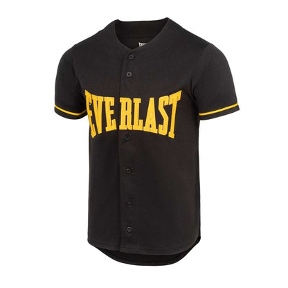 Black - Side - Everlast Mens Baseball Lightweight Regular Short-Sleeved Jersey