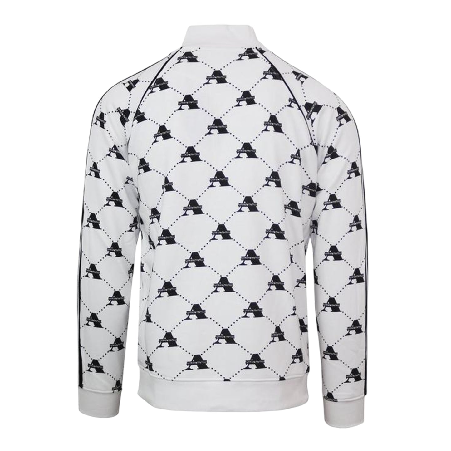 White - Back - Aquascutum Mens Funnel Neck Raglan Track Jacket