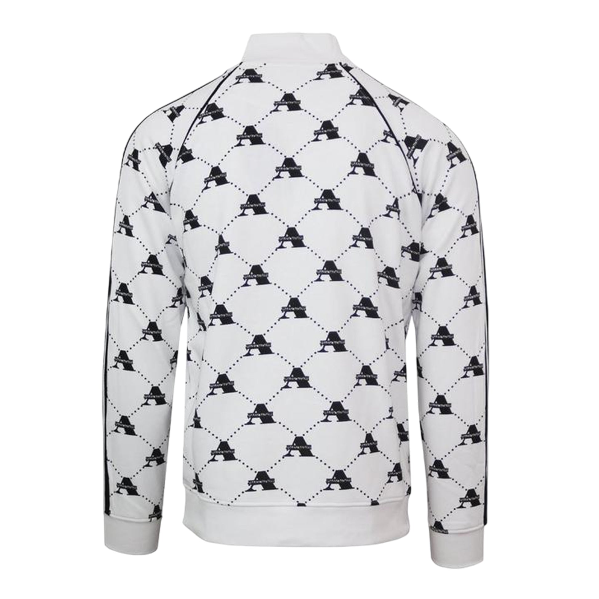 White - Back - Aquascutum Mens Funnel Neck Raglan Track Jacket