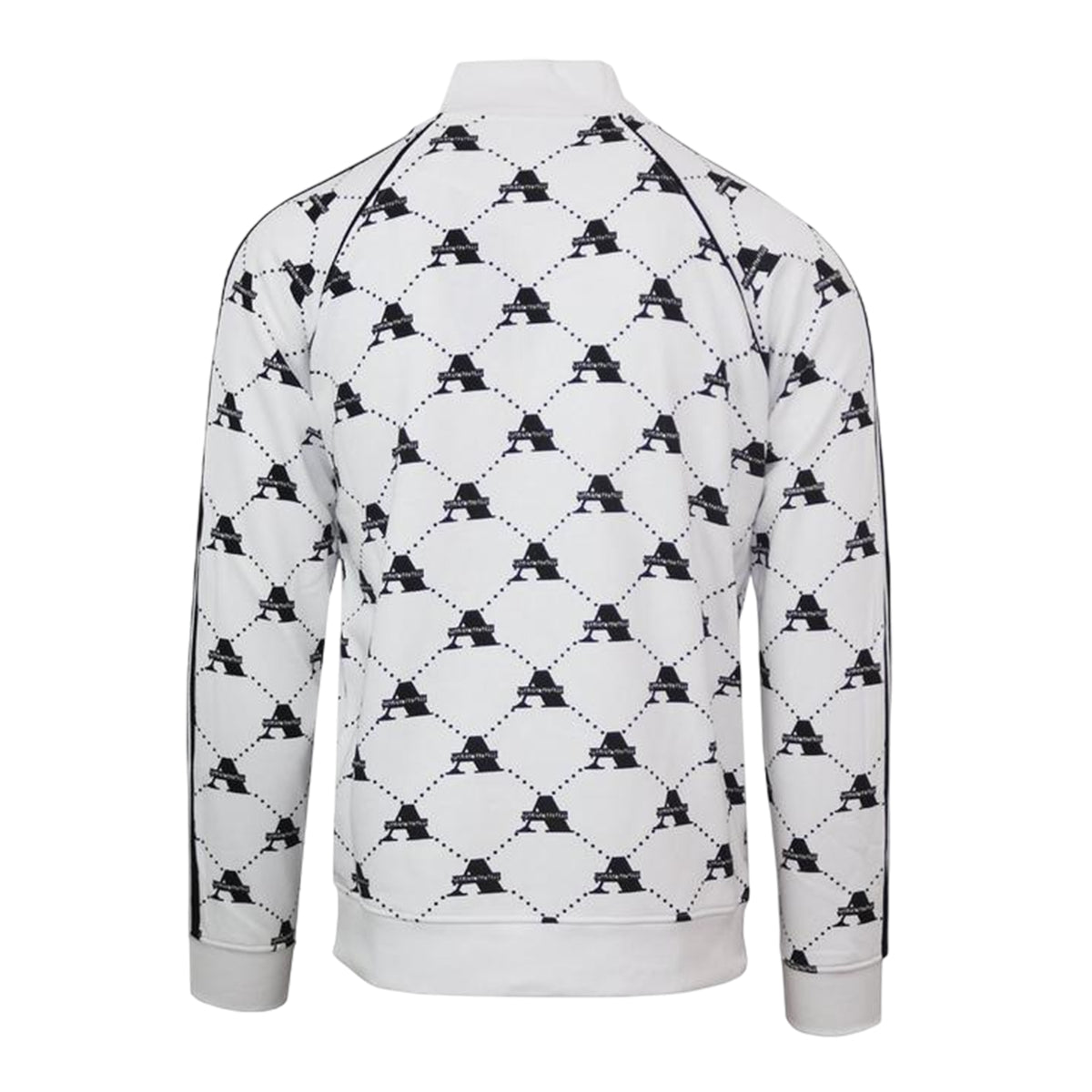 White - Back - Aquascutum Mens Funnel Neck Raglan Track Jacket