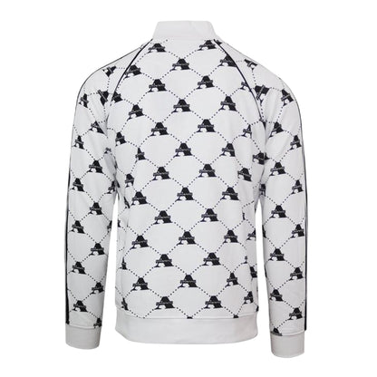 White - Back - Aquascutum Mens Funnel Neck Raglan Track Jacket