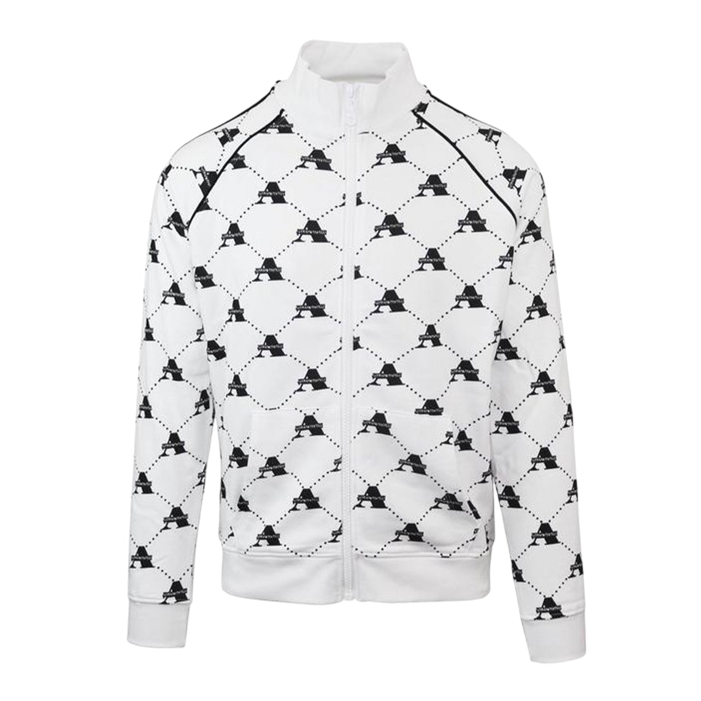 White - Front - Aquascutum Mens Funnel Neck Raglan Track Jacket