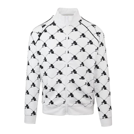 White - Front - Aquascutum Mens Funnel Neck Raglan Track Jacket