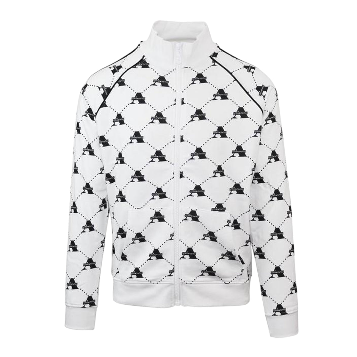 White - Front - Aquascutum Mens Funnel Neck Raglan Track Jacket