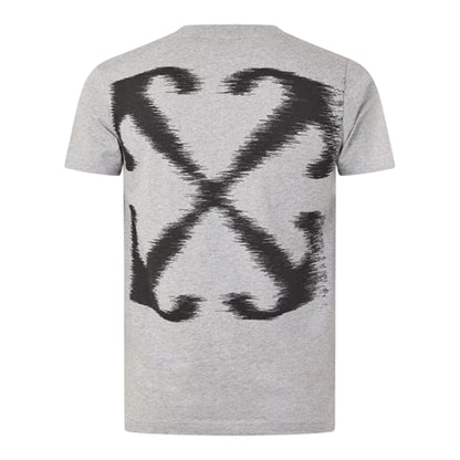 Grey-Black - Back - Off White Mens Windy Arrow T-Shirt