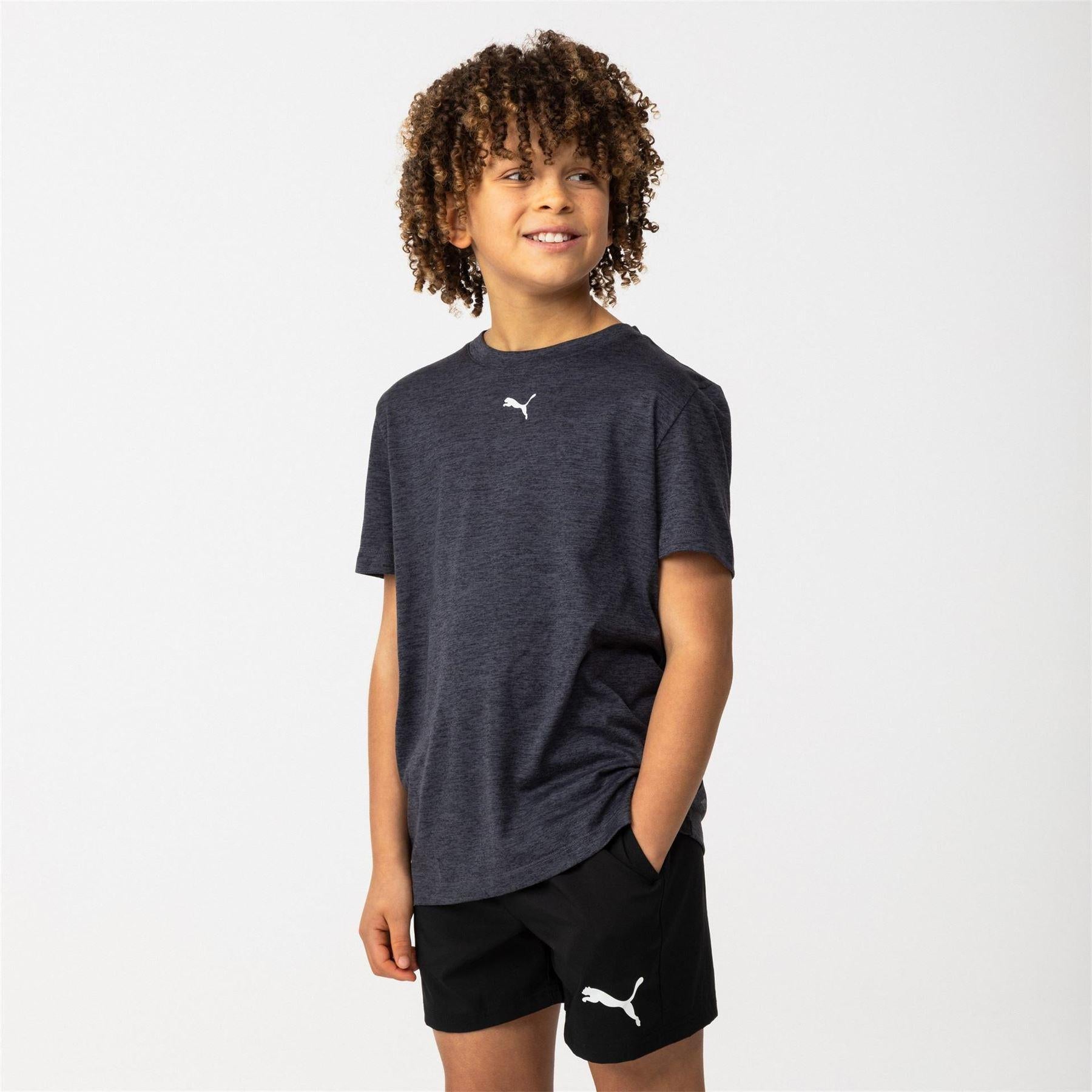 Dark Grey - Back - Puma Childrens-Kids Train All Day T-Shirt
