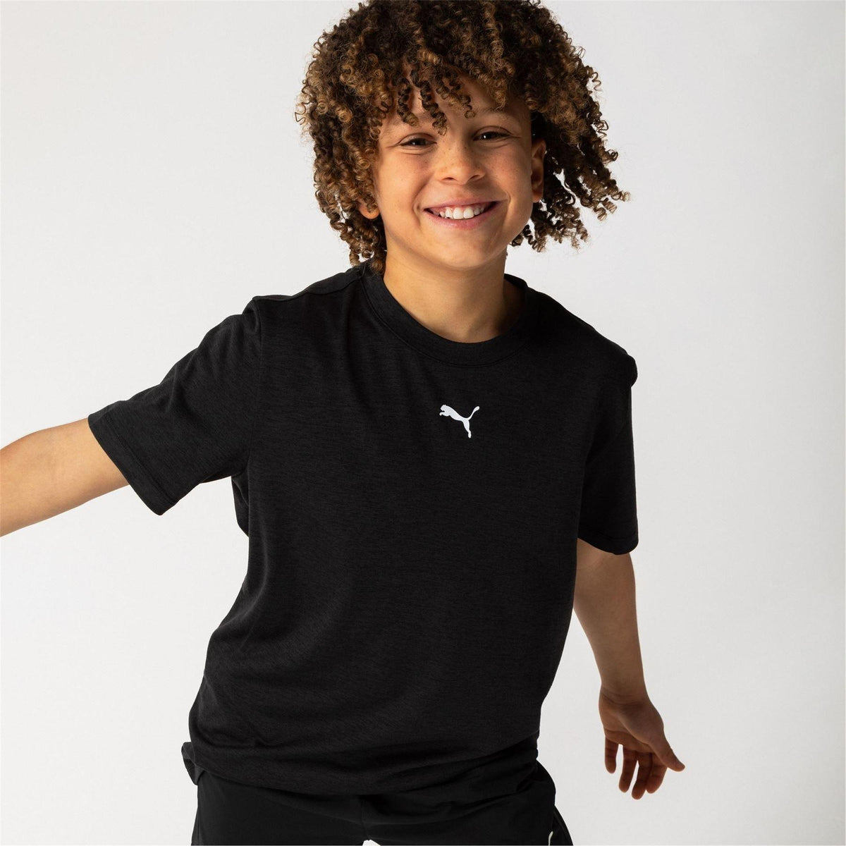 Black - Front - Puma Childrens-Kids Train All Day T-Shirt