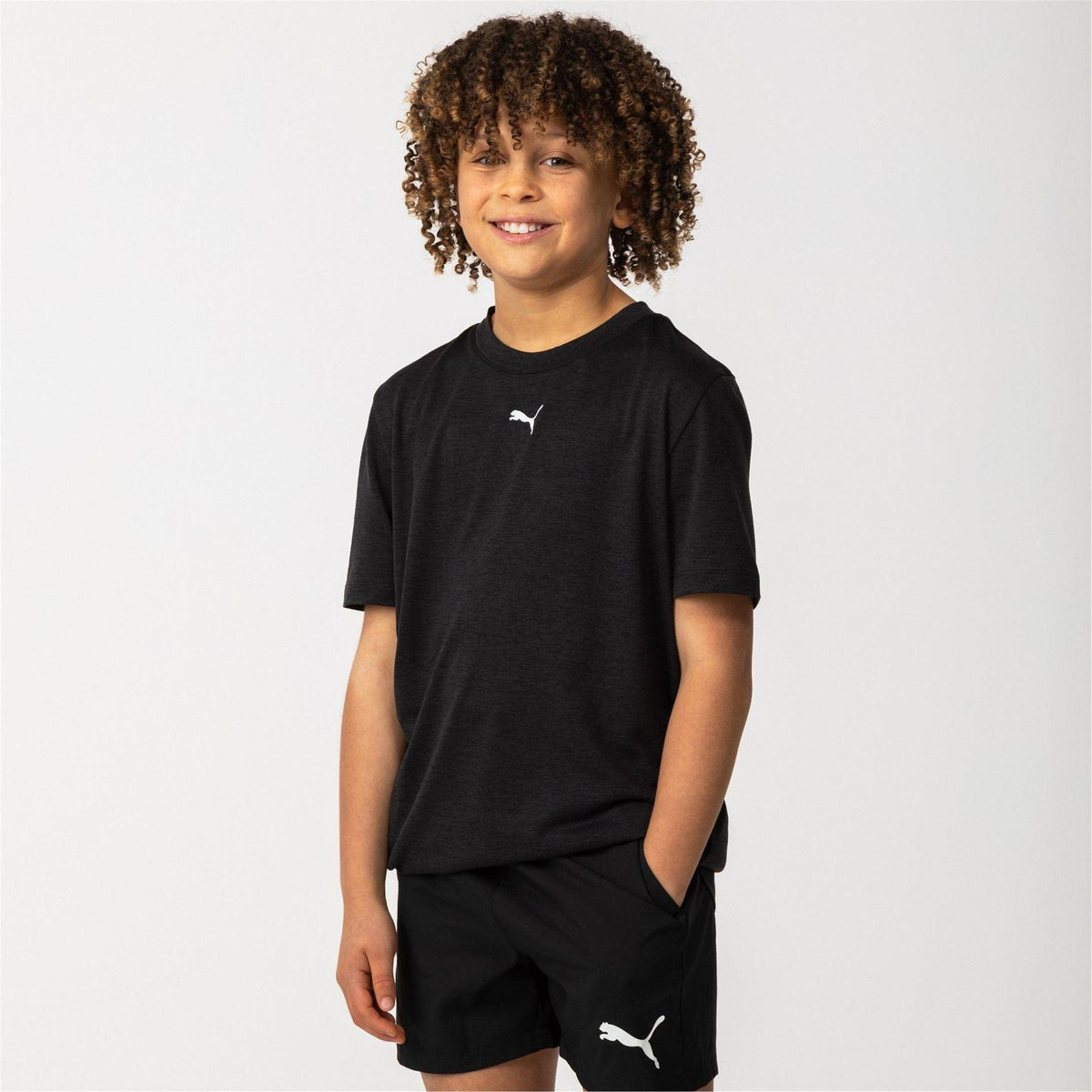 Black - Back - Puma Childrens-Kids Train All Day T-Shirt