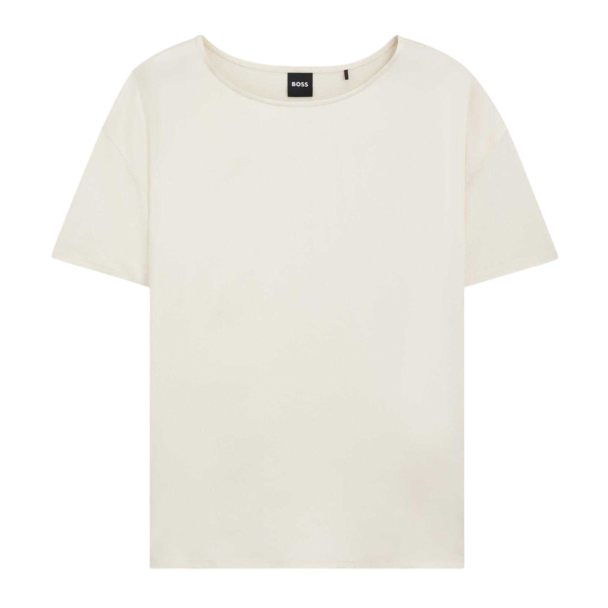 White - Front - Boss Unisex Adult Esandy Silk Regular T-Shirt