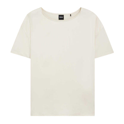 White - Front - Boss Unisex Adult Esandy Silk Regular T-Shirt