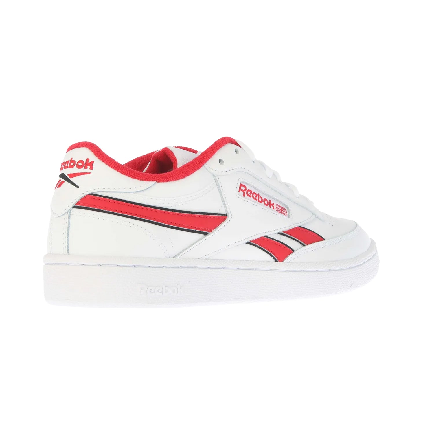 White-Red - Back - Reebok Unisex Adult Club C Revenge Leather Trainers