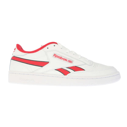 White-Red - Side - Reebok Unisex Adult Club C Revenge Leather Trainers