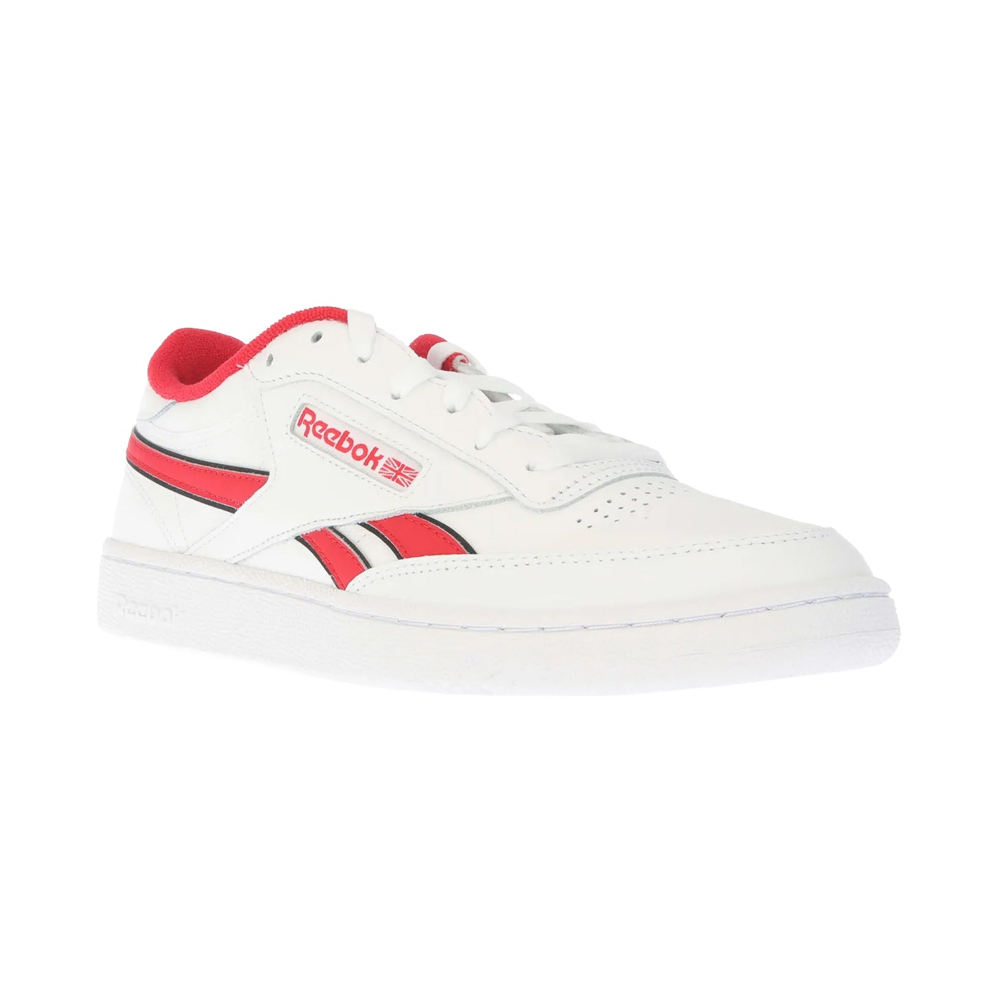 White-Red - Front - Reebok Unisex Adult Club C Revenge Leather Trainers