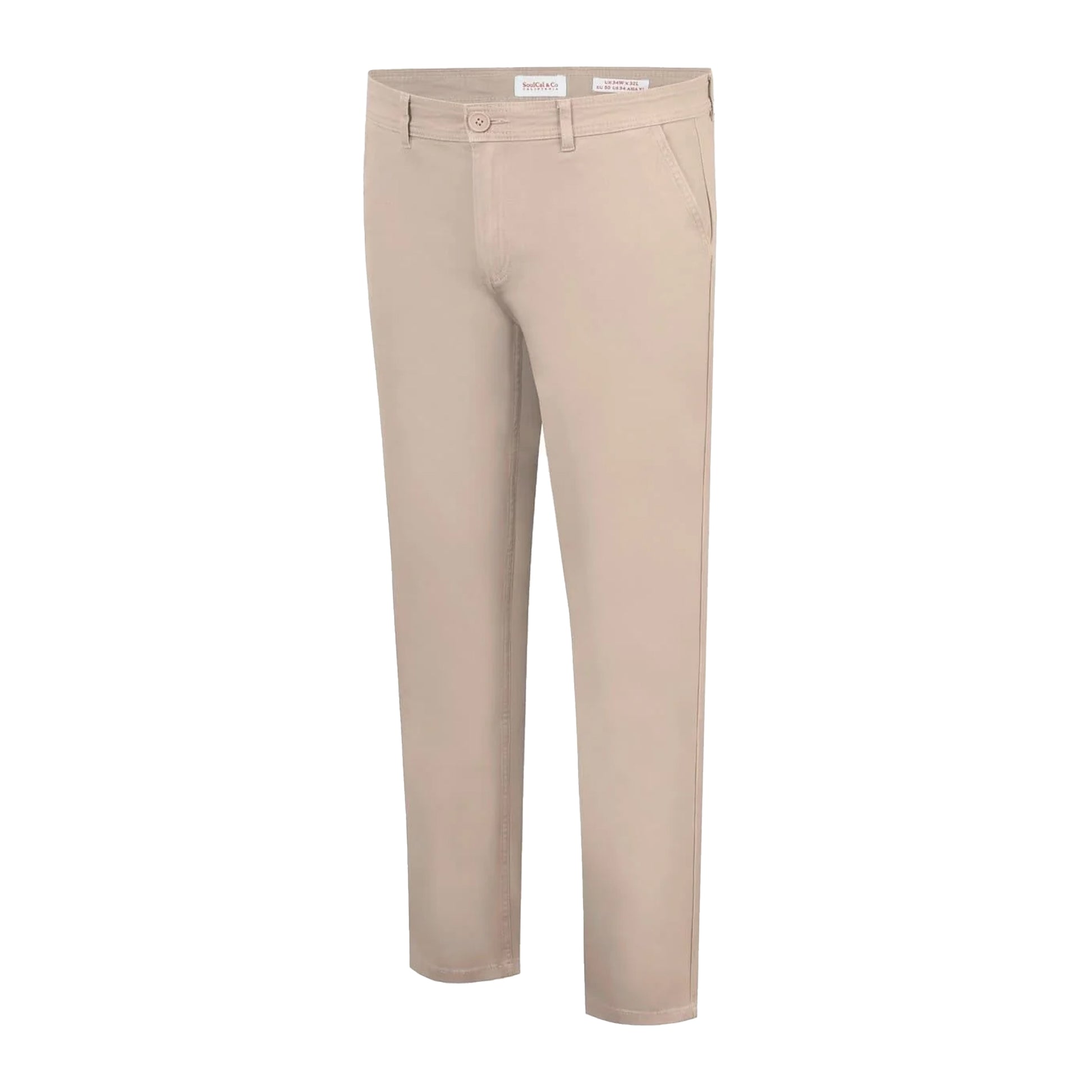 Stone - Side - SoulCal Mens Cotton Blend Chinos