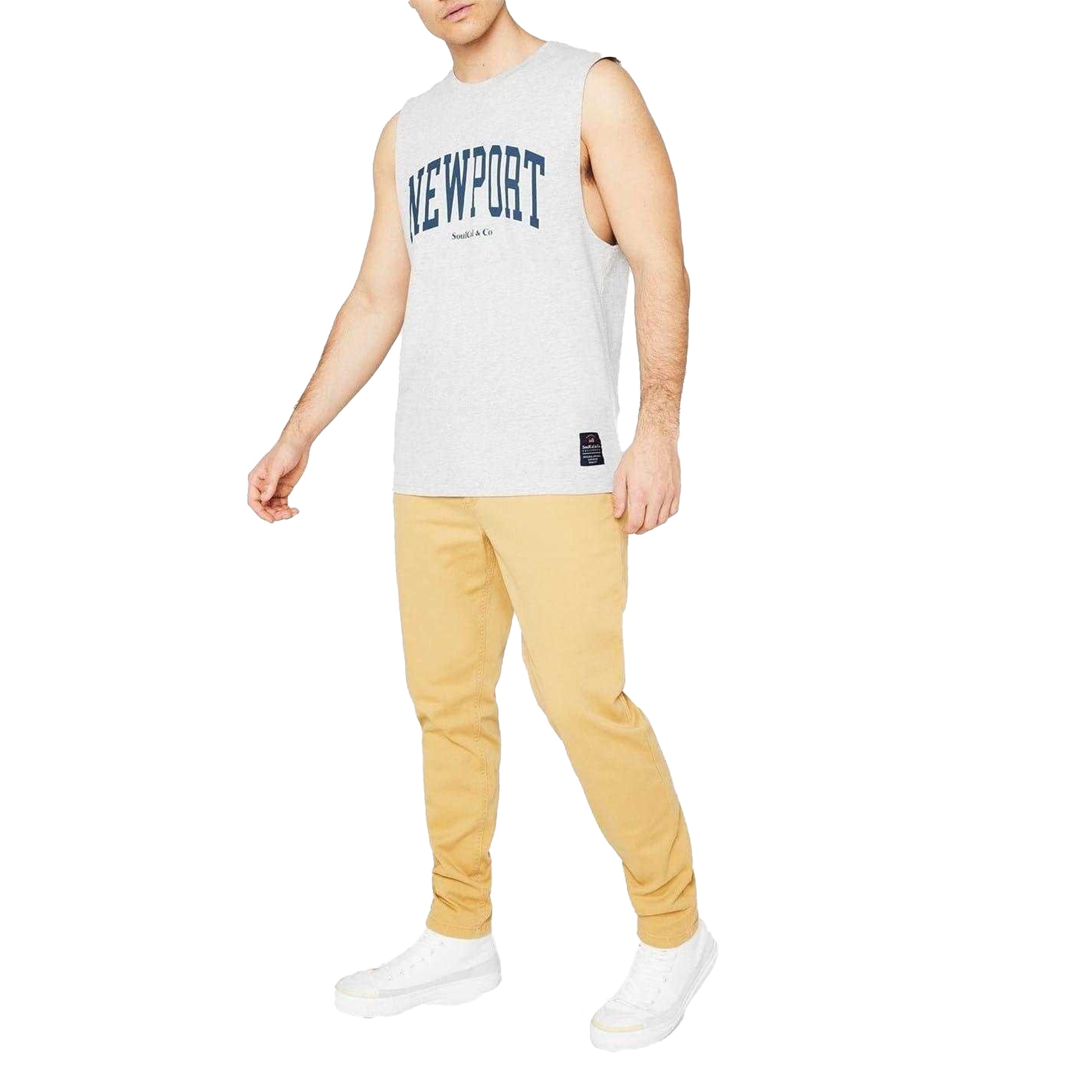 Dark Sand - Side - SoulCal Mens Cotton Blend Chinos