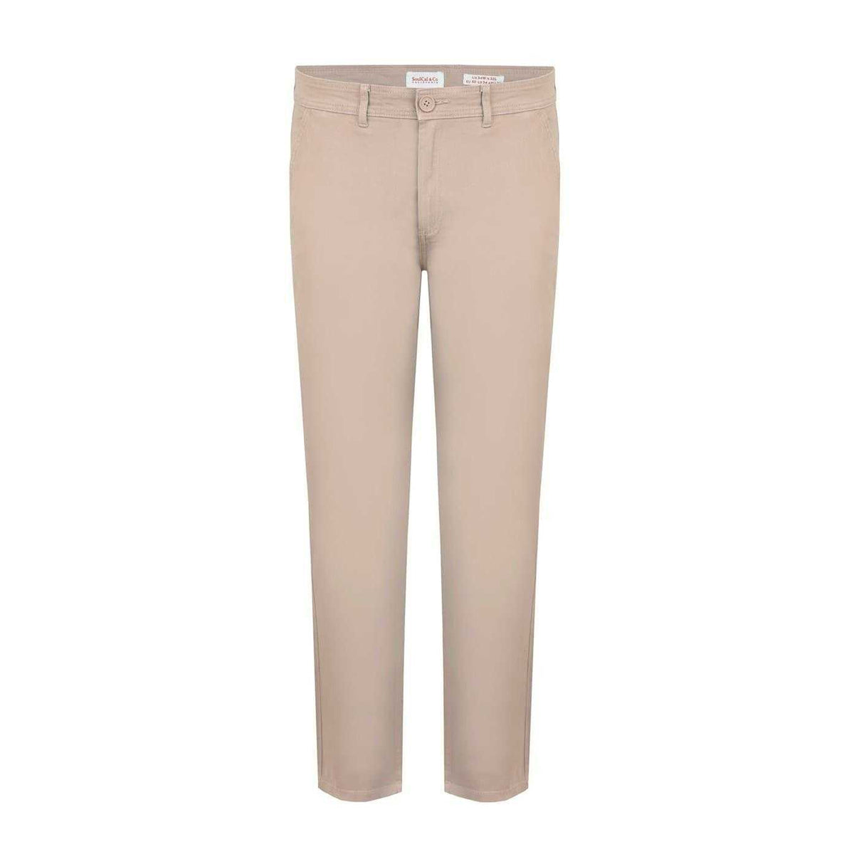 Stone - Front - SoulCal Mens Cotton Blend Chinos