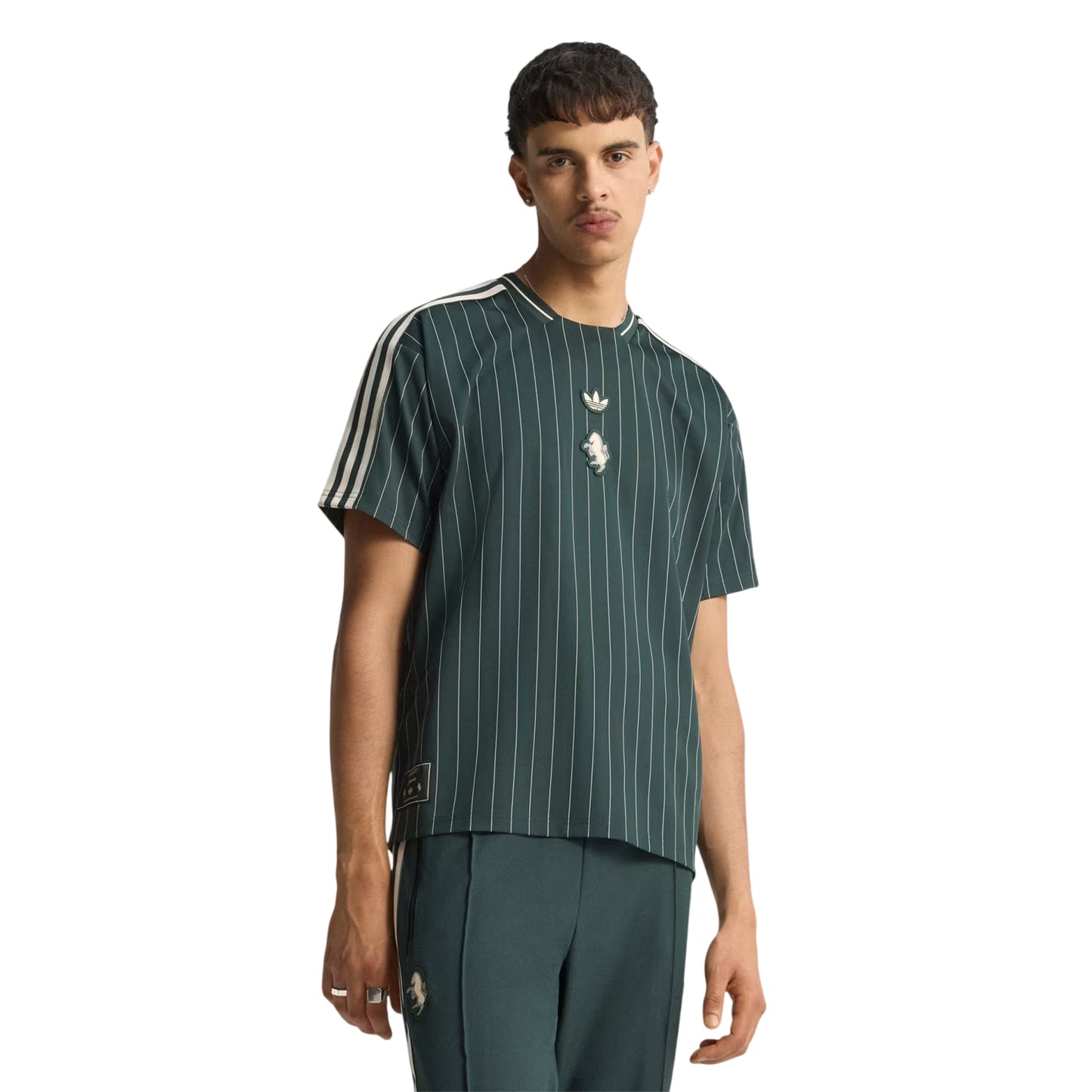 Green - Side - Juventus FC Unisex Adult Terrace Icons Adidas Athletic Shirt