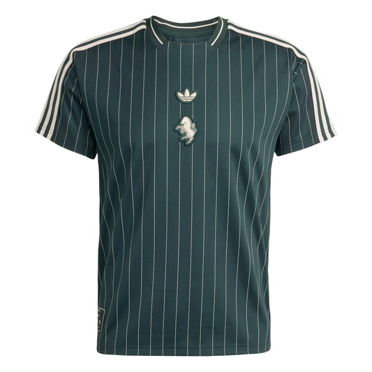 Green - Front - Juventus FC Unisex Adult Terrace Icons Adidas Athletic Shirt