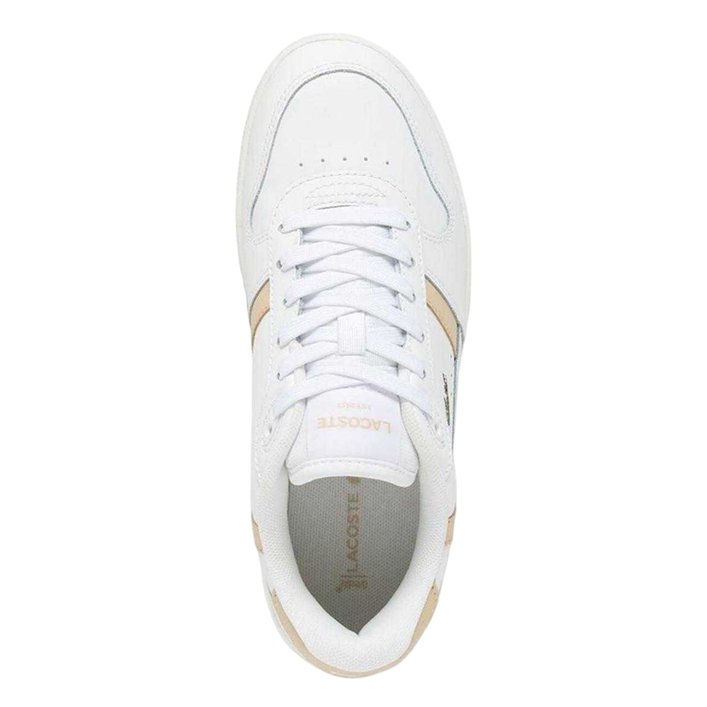 White - Lifestyle - Lacoste Womens-Ladies T-Clip Set Leather Trainers