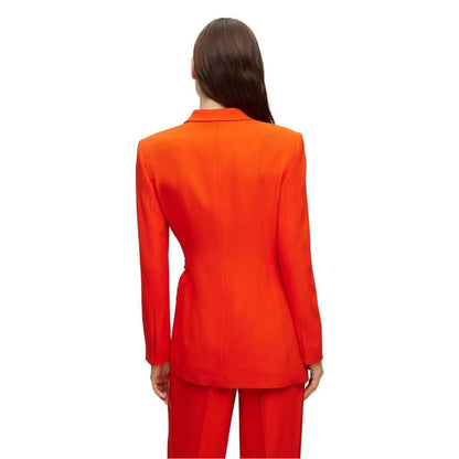 Bright Orange - Back - Hugo Boss Womens-Ladies Jawana Blazer
