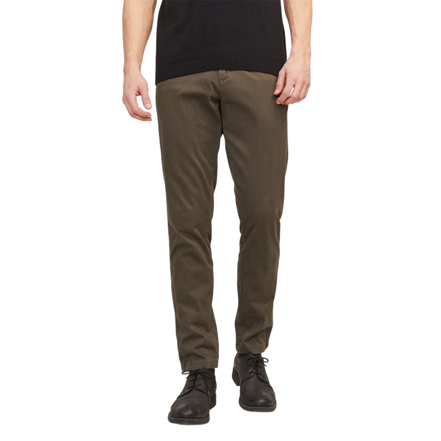 Dark Brown - Side - Jack And Jones Mens Marco Bowie Chinos