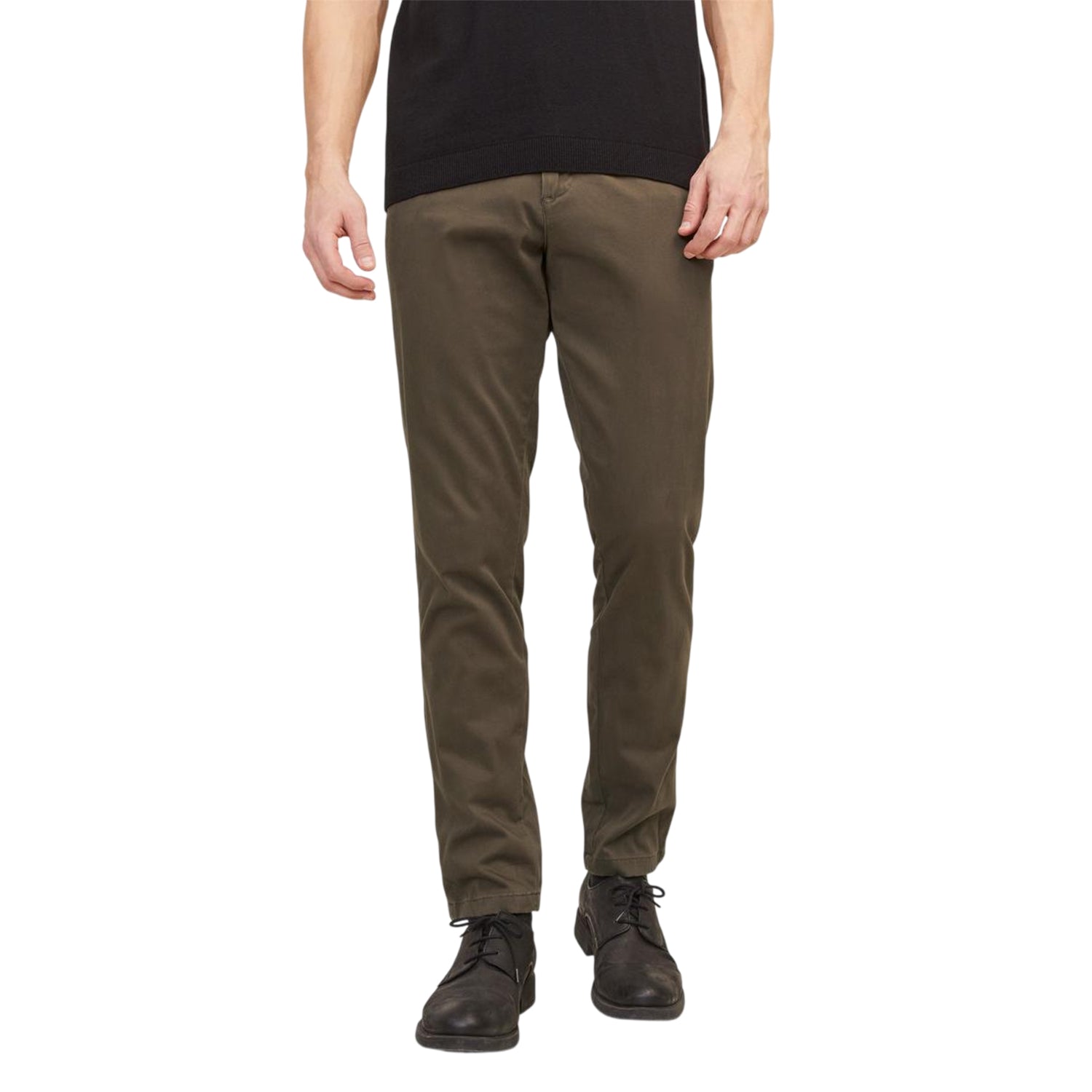 Dark Brown - Side - Jack And Jones Mens Marco Bowie Chinos
