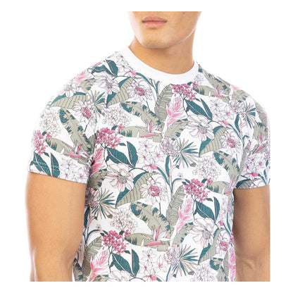 Multicoloured - Side - Peter Werth Mens Leckonby Floral T-Shirt