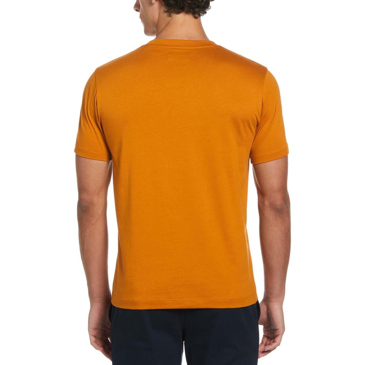 Brown - Back - Original Penguin Mens Pete Embroidered Logo T-Shirt