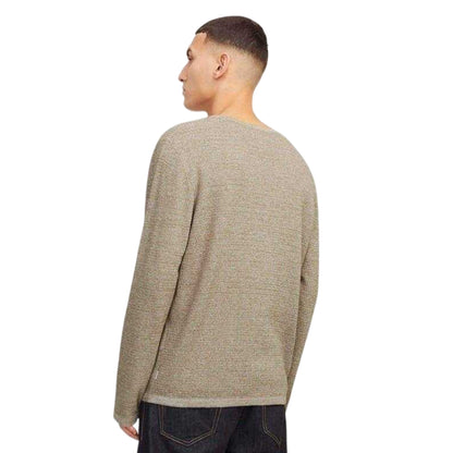 Coriander - Back - Jack And Jones Mens Flat Knit Crew Neck Pullover
