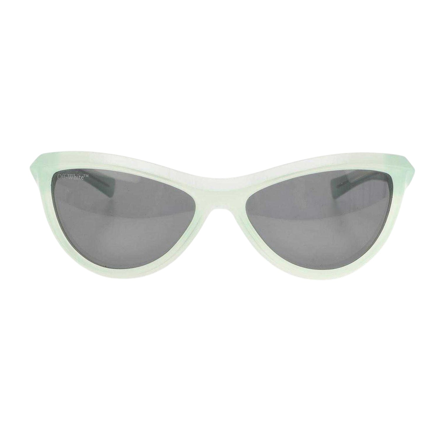 Teal-Dark Grey - Front - Off White Atlanta Cat Eye Sunglasses