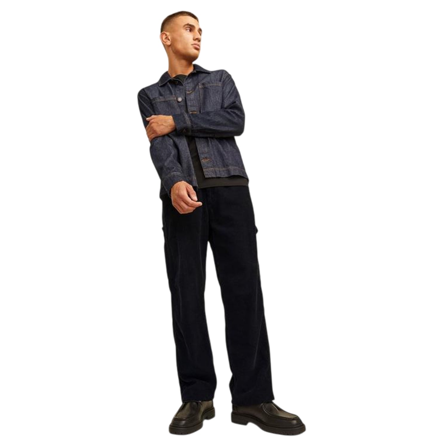 Black - Lifestyle - Jack And Jones Mens Corduroy Straight Leg Trousers