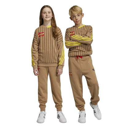 Brown - Side - Adidas Childrens-Kids Classic Lego Jogging Bottoms
