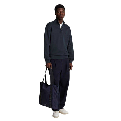 Dark Navy - Lifestyle - Lyle & Scott Mens Eagle Zip Neck Sweatshirt