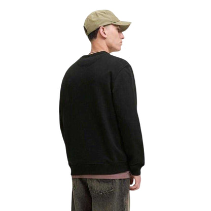 Black - Back - Jack And Jones Mens Crew Neck Sweatshirt