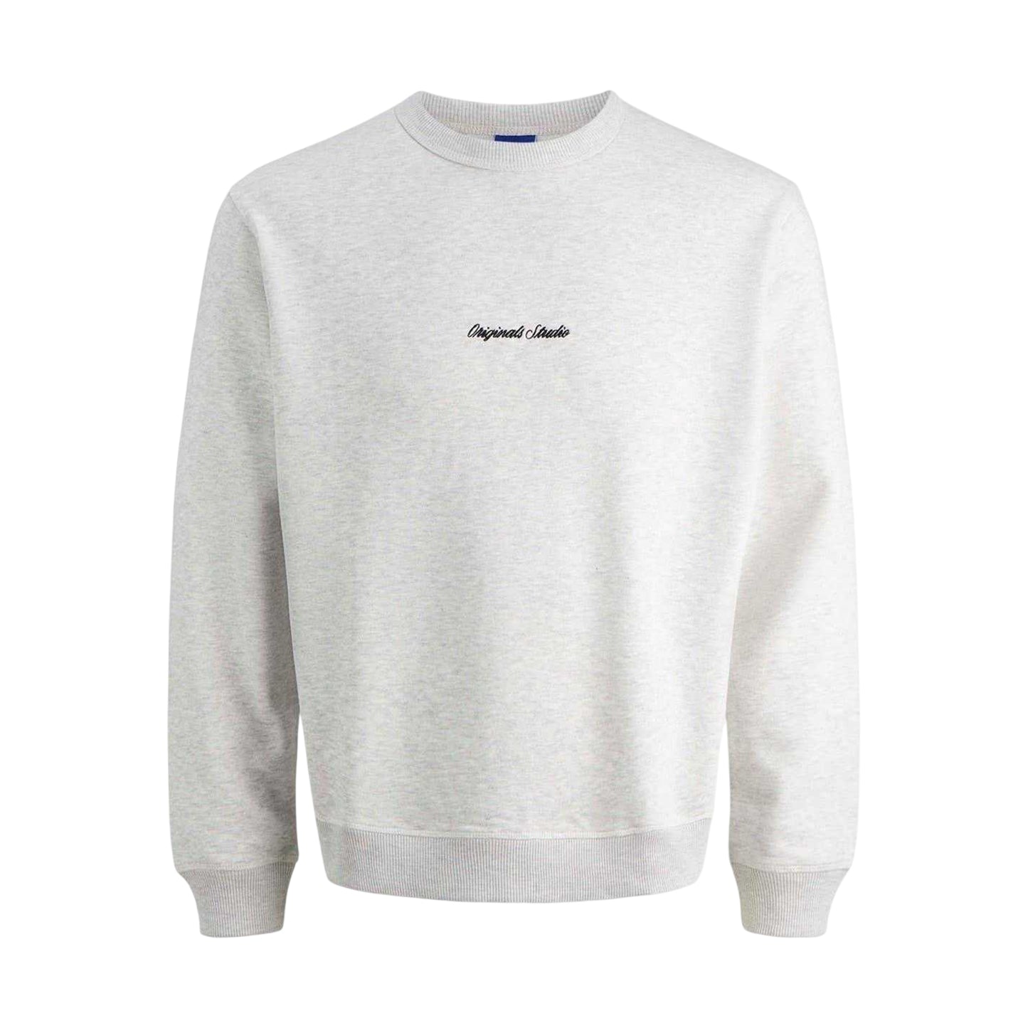 White Melange - Front - Jack And Jones Mens Crew Neck Sweatshirt