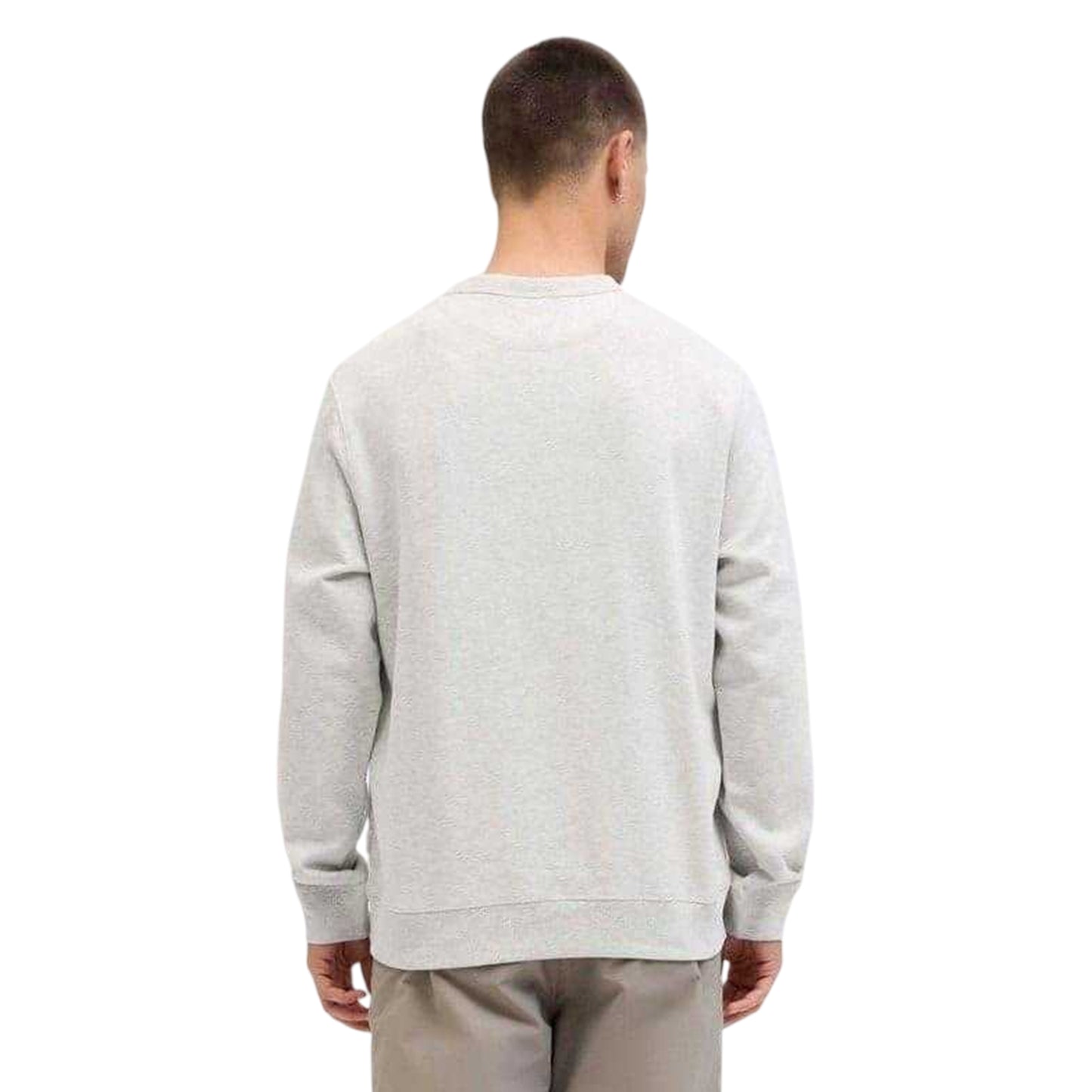White Melange - Back - Jack And Jones Mens Crew Neck Sweatshirt