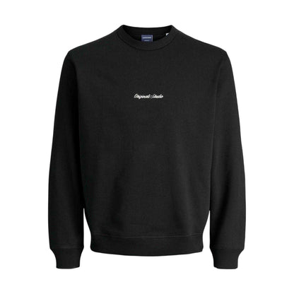Black - Front - Jack And Jones Mens Crew Neck Sweatshirt