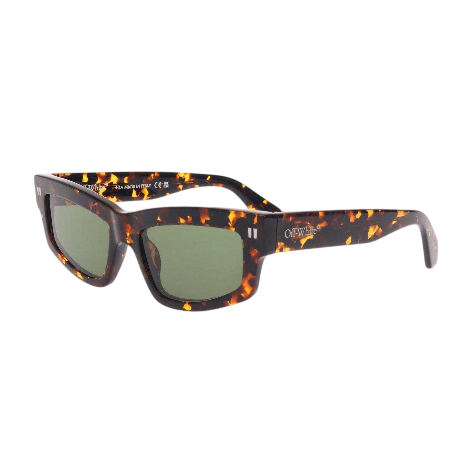 Havana-Green - Front - Off White Miramar Tortoise Shell Sunglasses