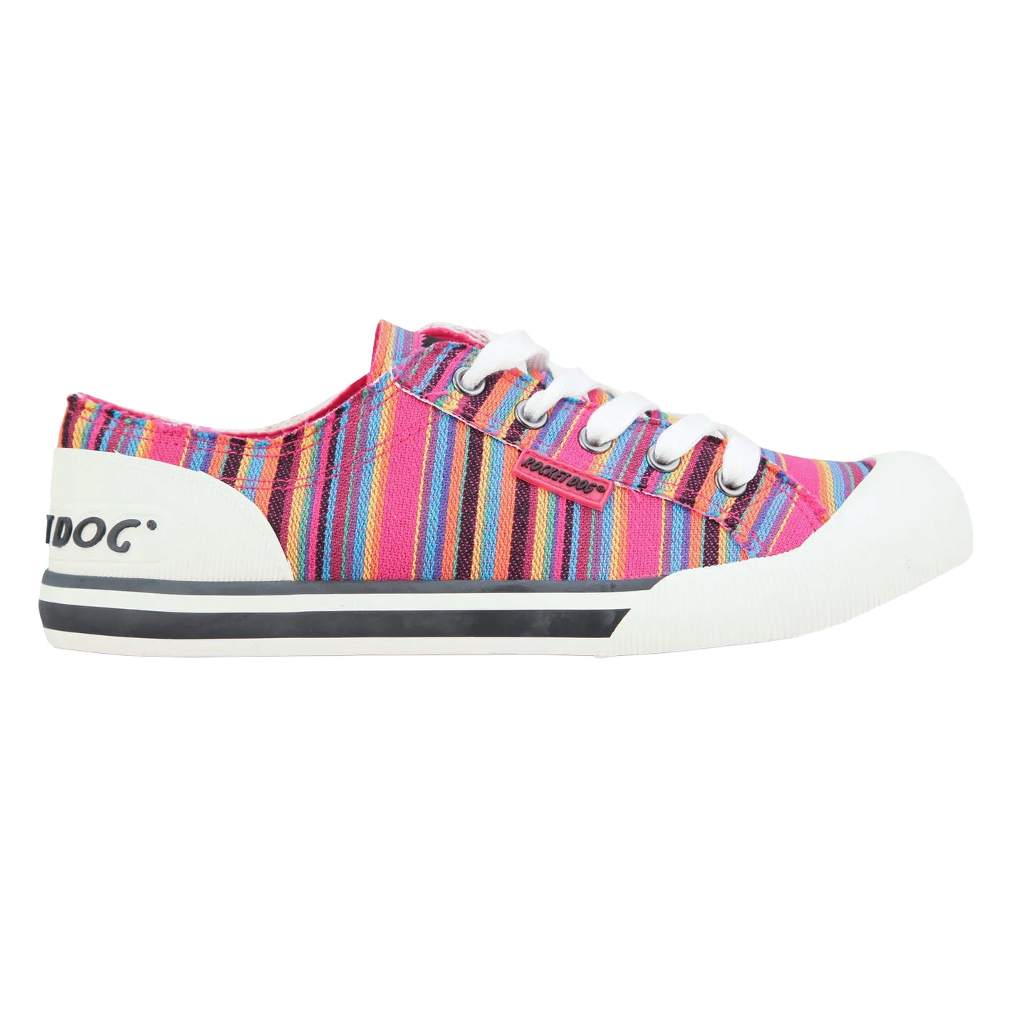Multicoloured - Back - Rocket Dog Womens-Ladies Jazzin Aloe Stripe Pumps