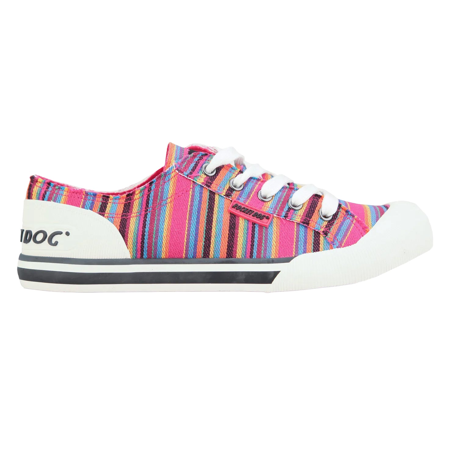 Multicoloured - Back - Rocket Dog Womens-Ladies Jazzin Aloe Stripe Pumps