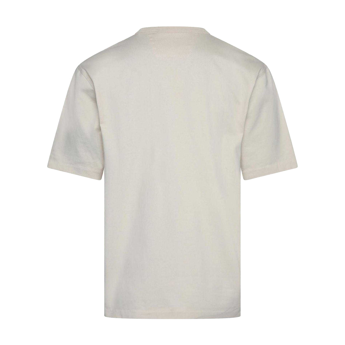 Cream - Back - C.P. Company Mens Twisted Mercerised Cotton Logo T-Shirt